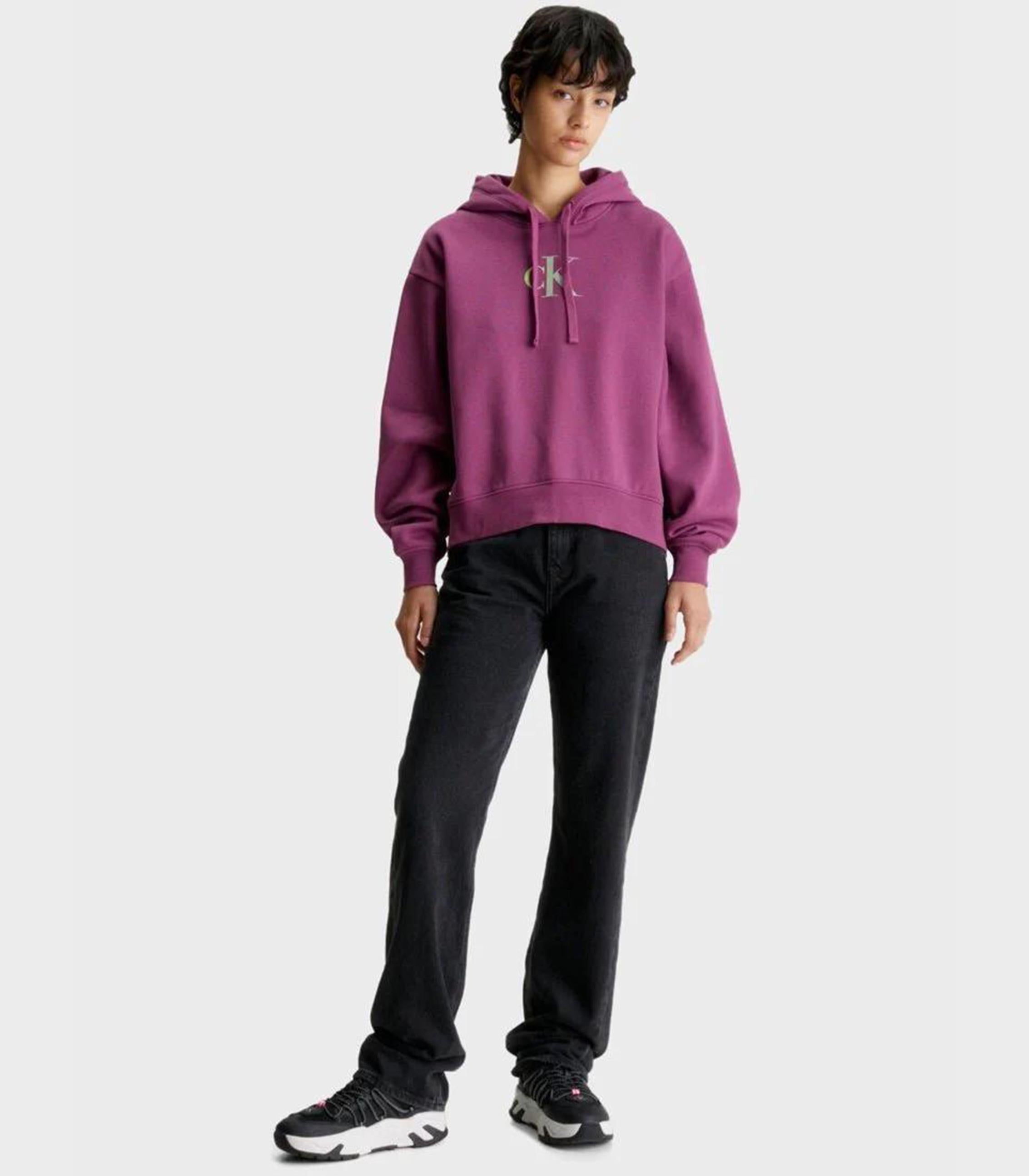 Calvin klein jeans - gradient ck hoodie regular fit - women