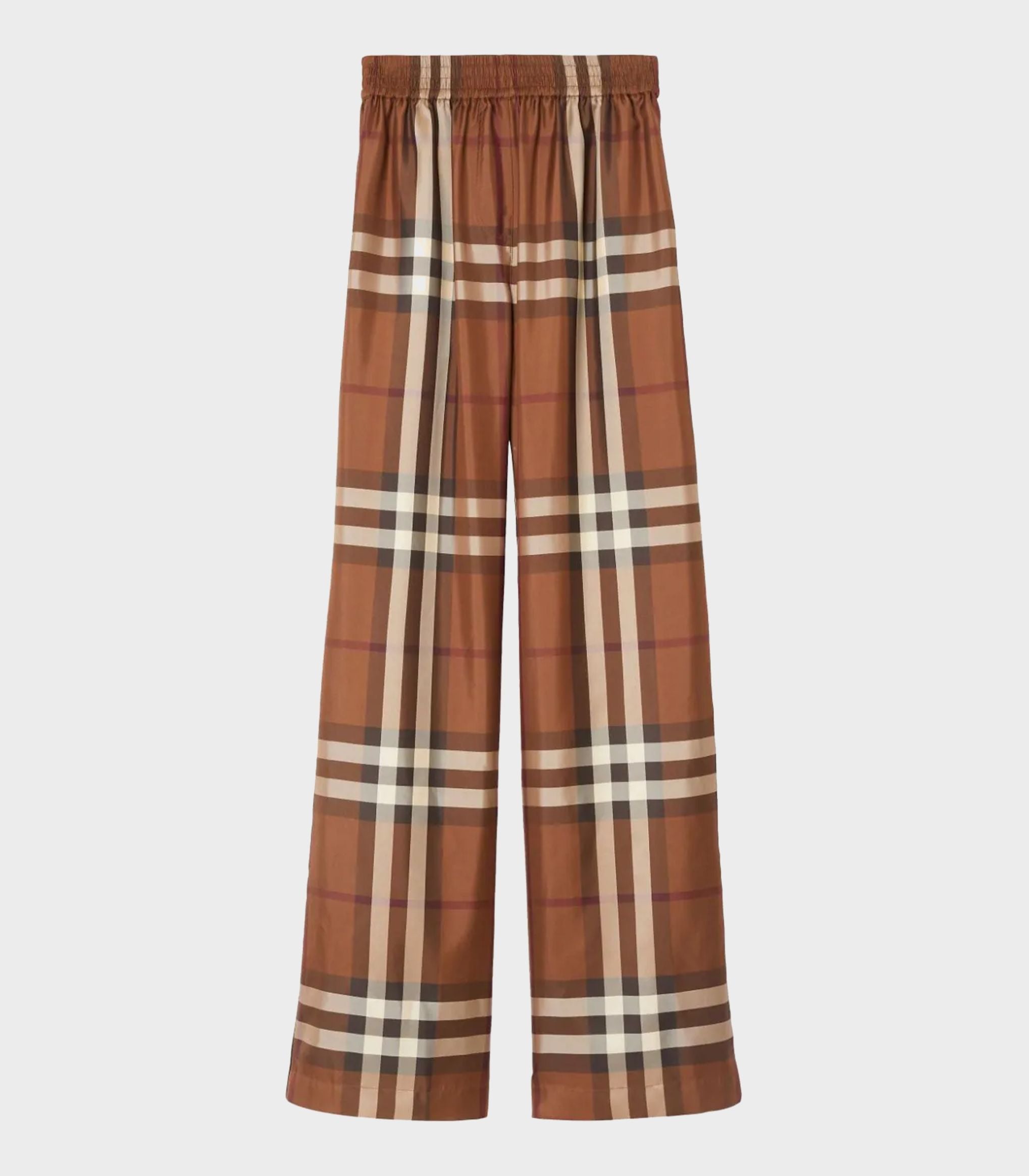 Burberry - alex vintage-check silk trousers - women