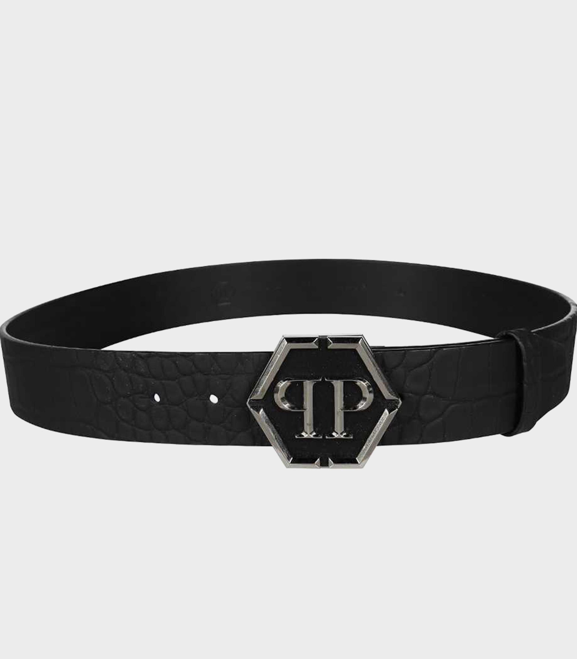 Philipp Plein Leather Belt Hexagon