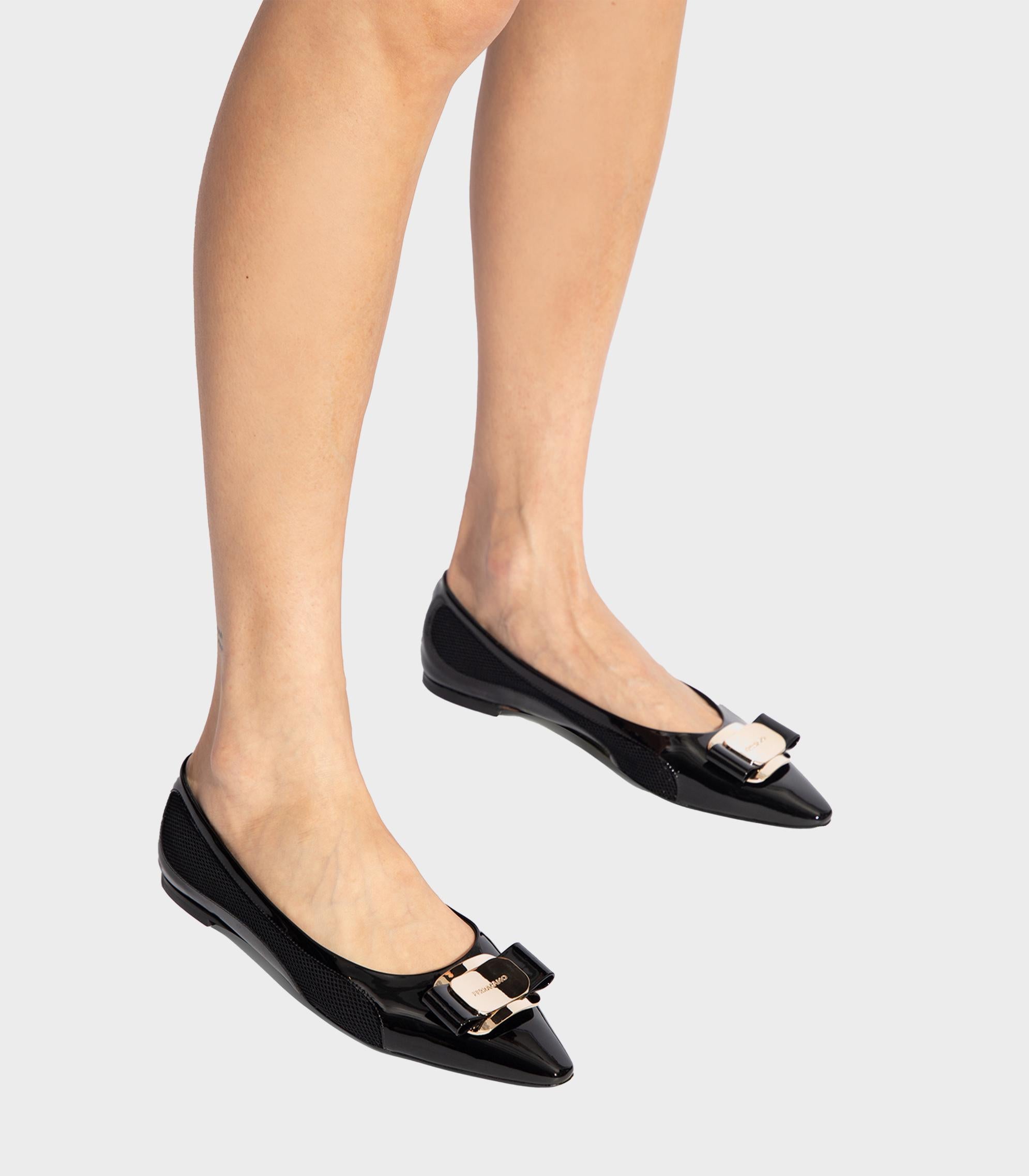 Ferragamo Women's Zea Leather Ballet Flats