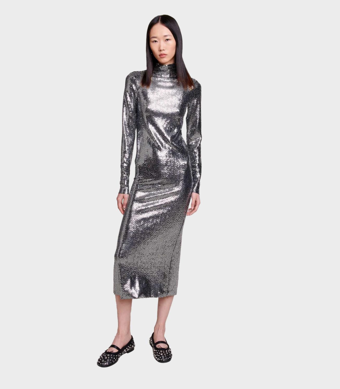 Maje - long glitter dress
 - women