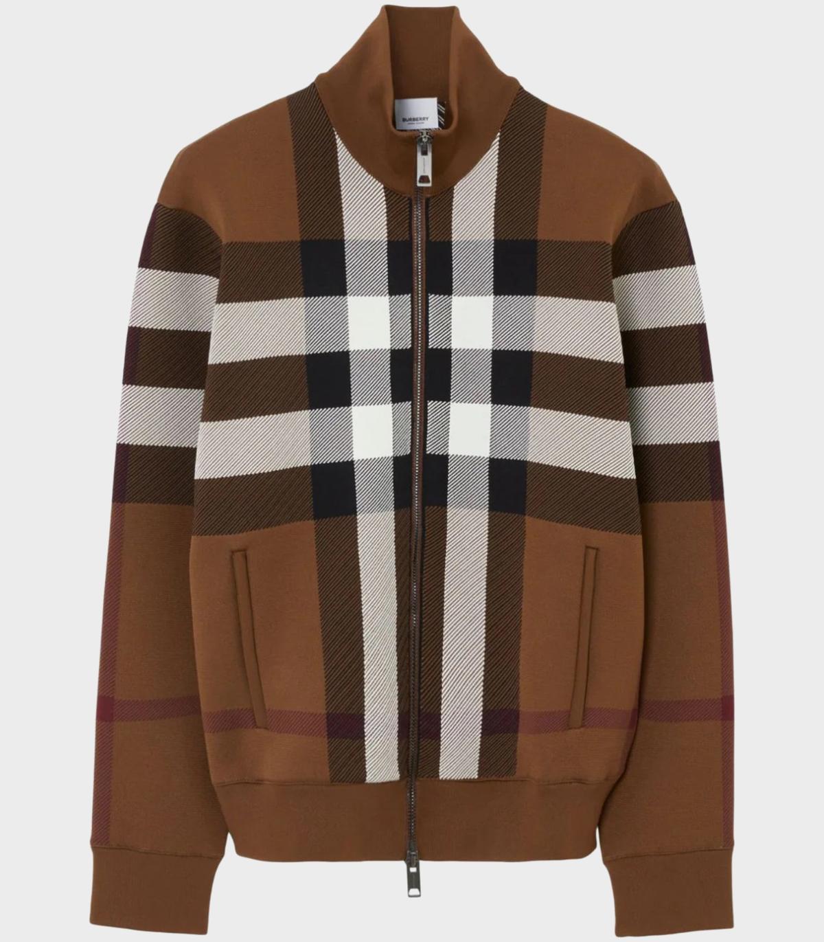 Burberry - Check Wool Cashmere Bomber Jacket