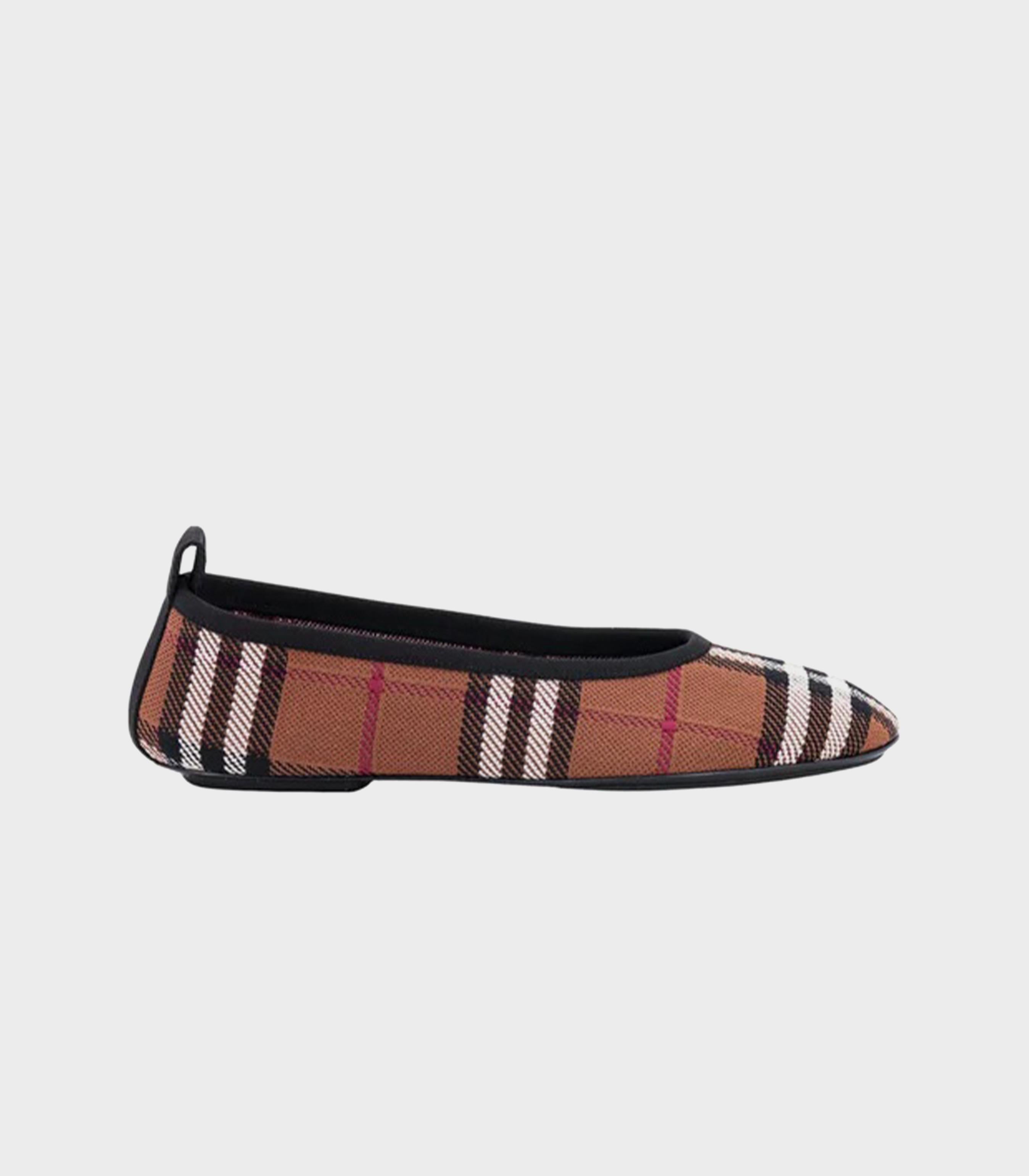 Burberry - Check Print Ballerina Shoes