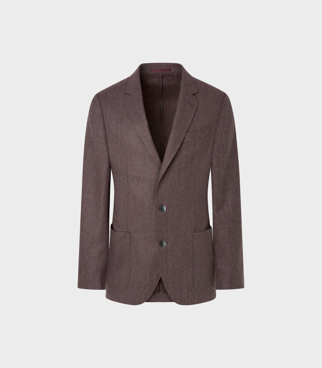 Hackett - herringbone wool blazer  - men