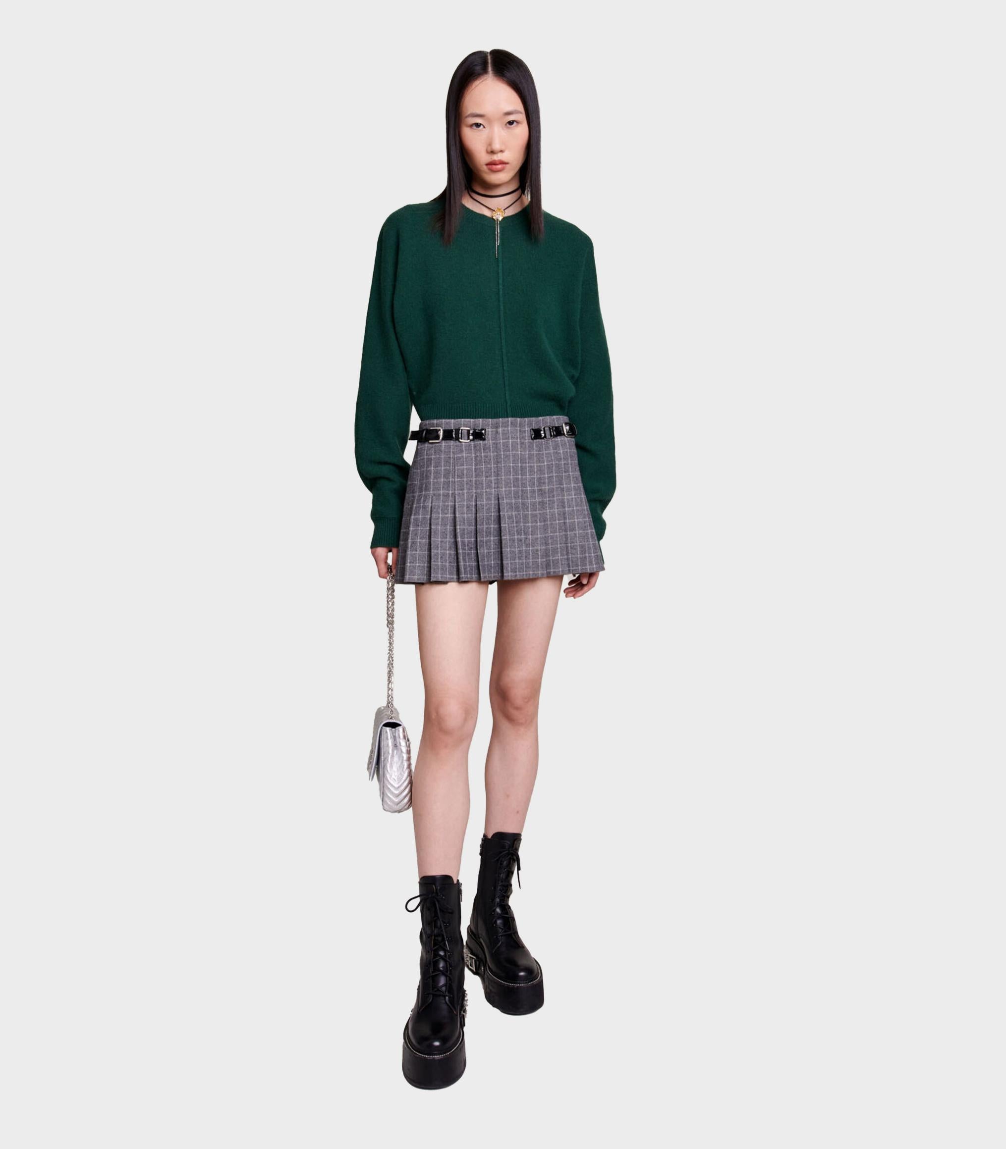 Maje - short pleated skirt - women