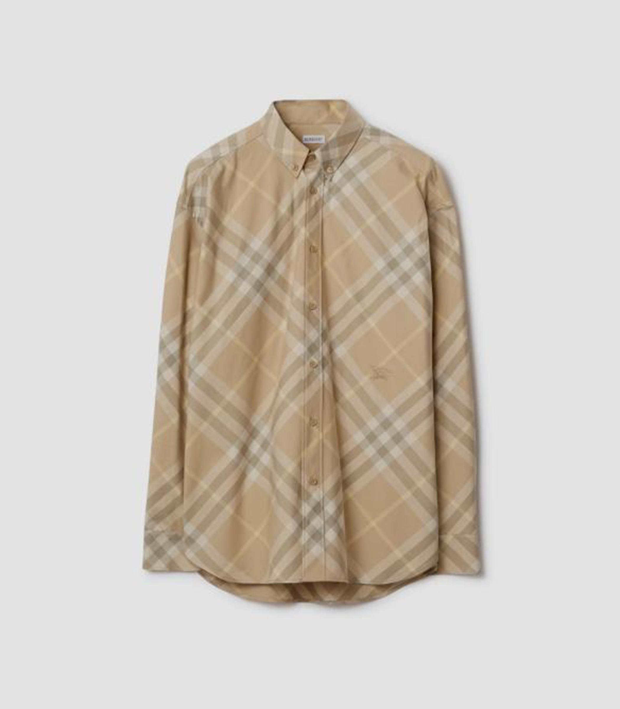 Burberry - check cotton shirt