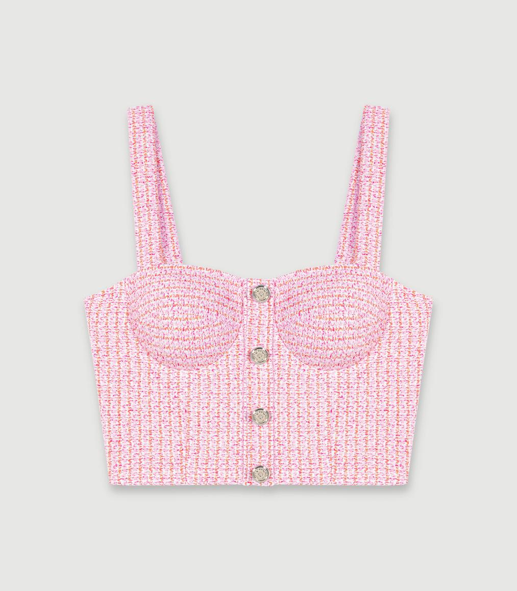 Maje - tweed crop top - women