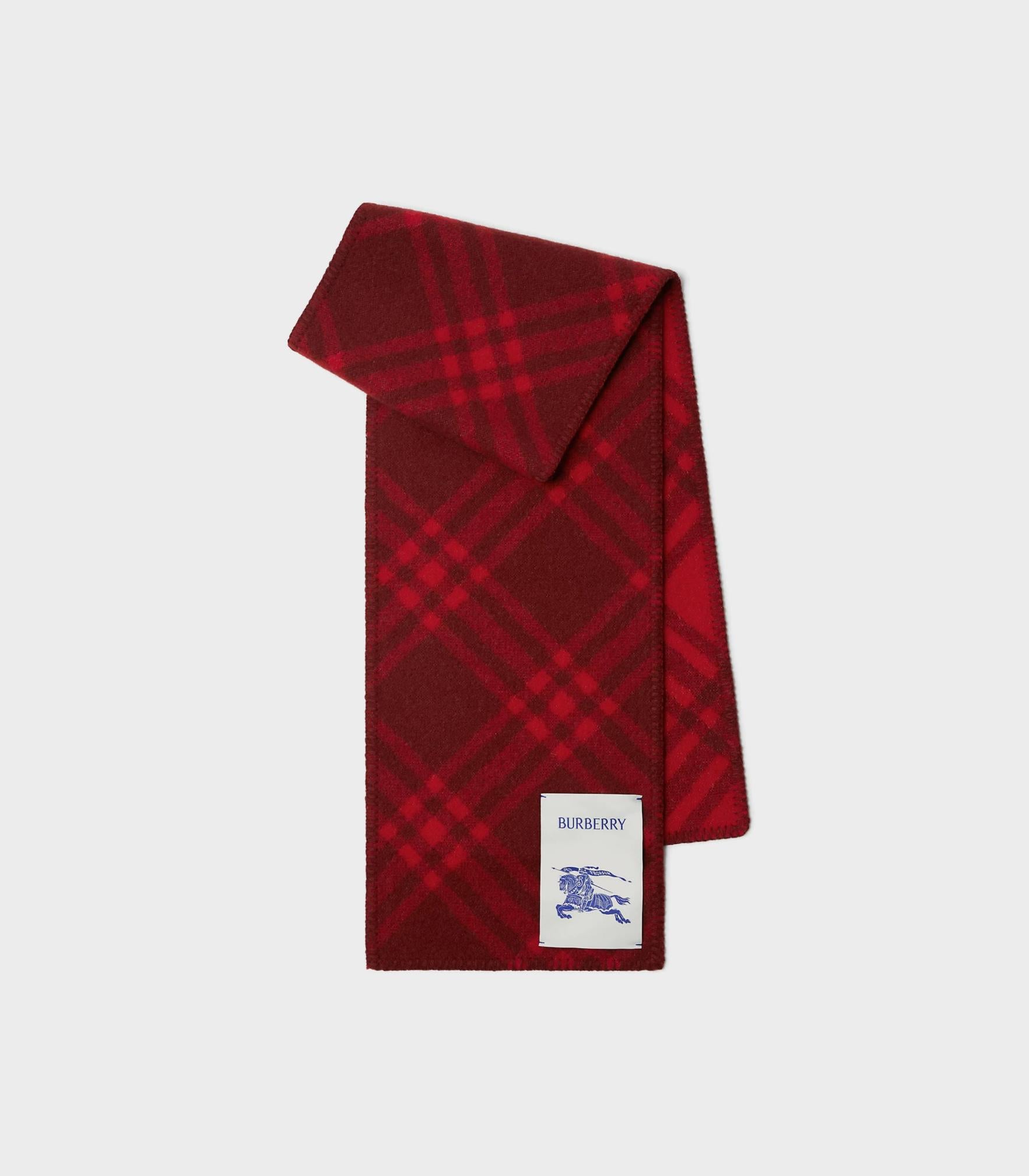 Burberry - check wool scarf - men