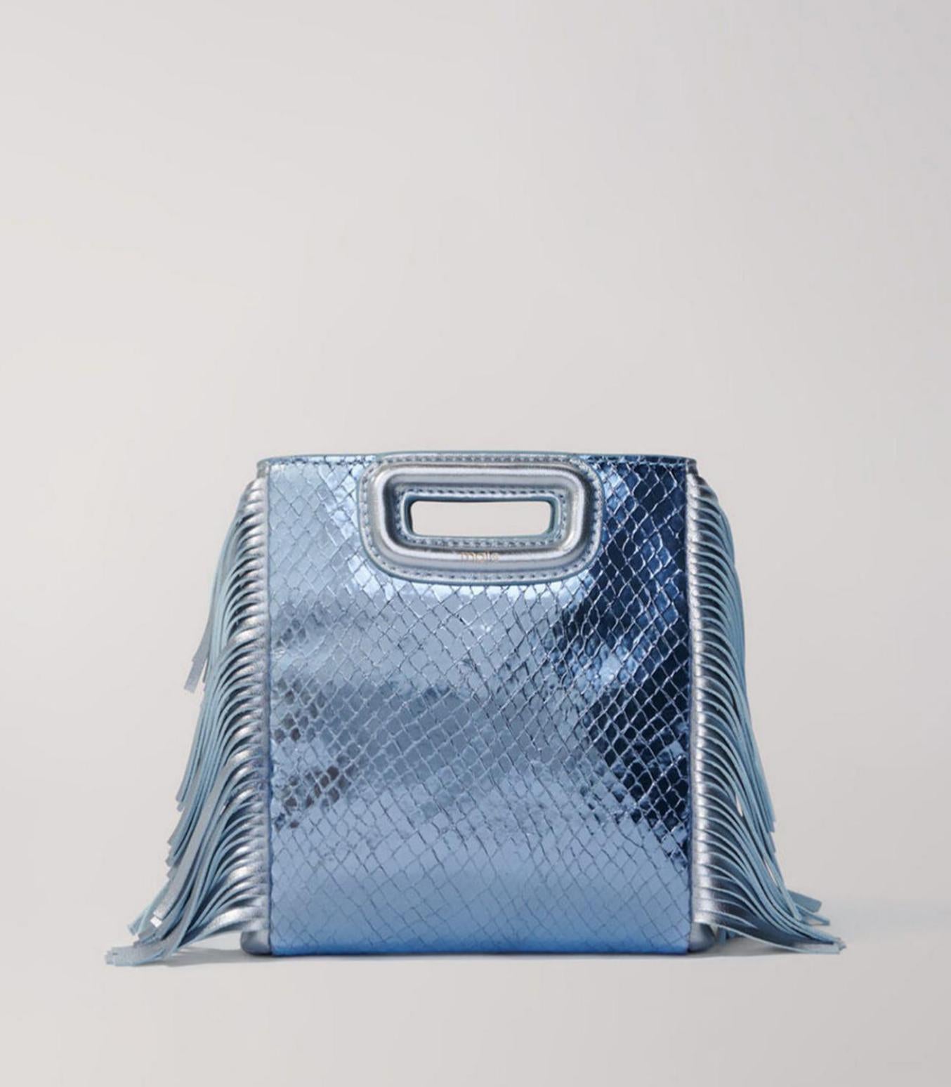 Maje - metallic mock croc mini bag - women