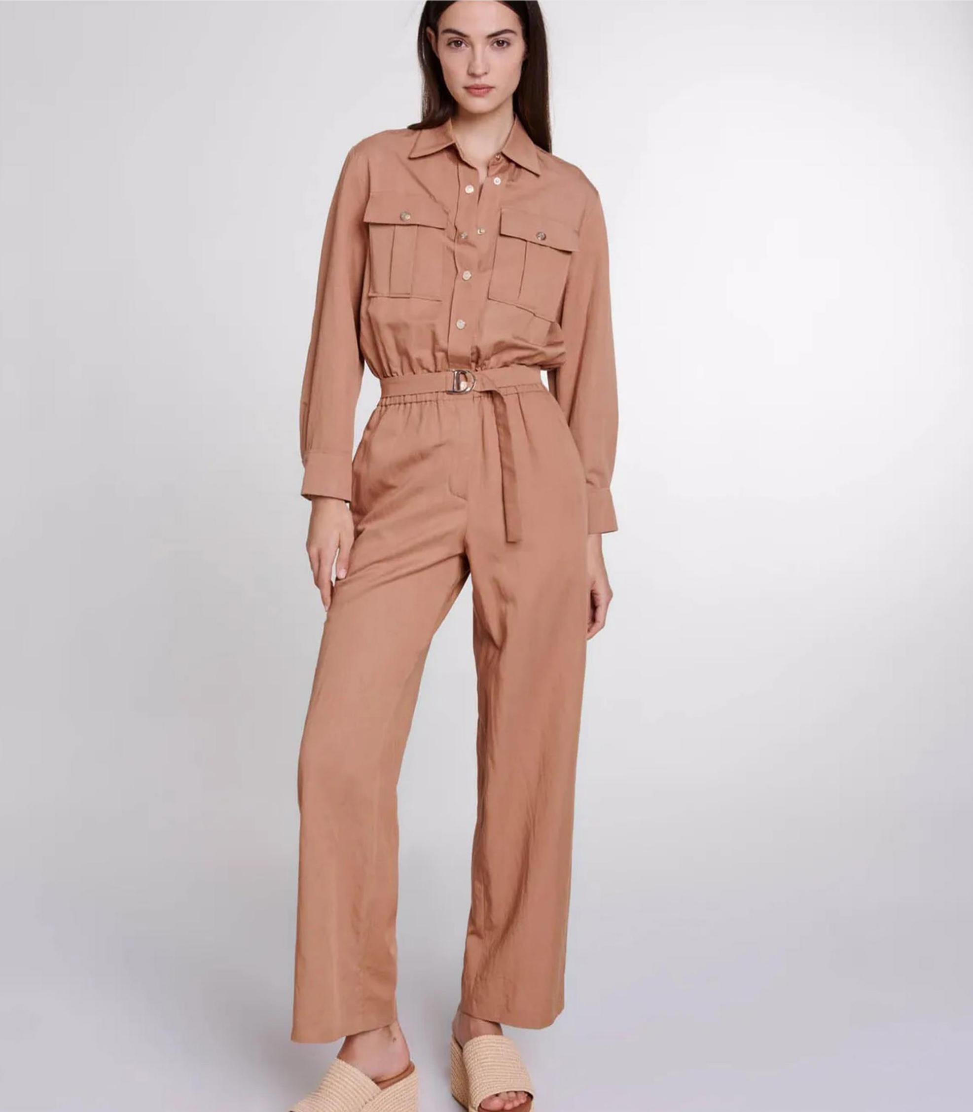 Maje – straight buttoned jumpsuit - women