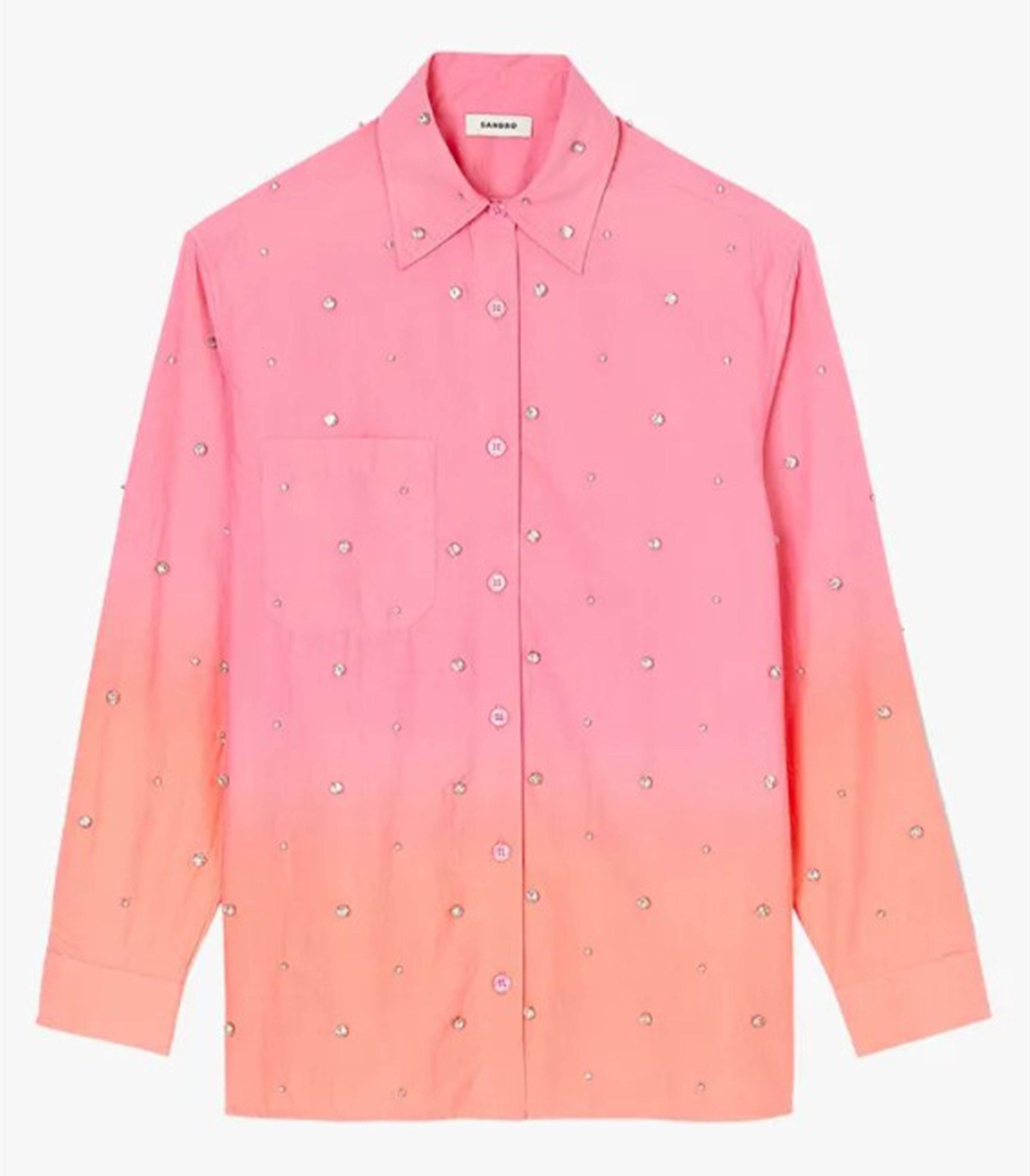 Sandro - rhinestone dip dye shirt
 - women