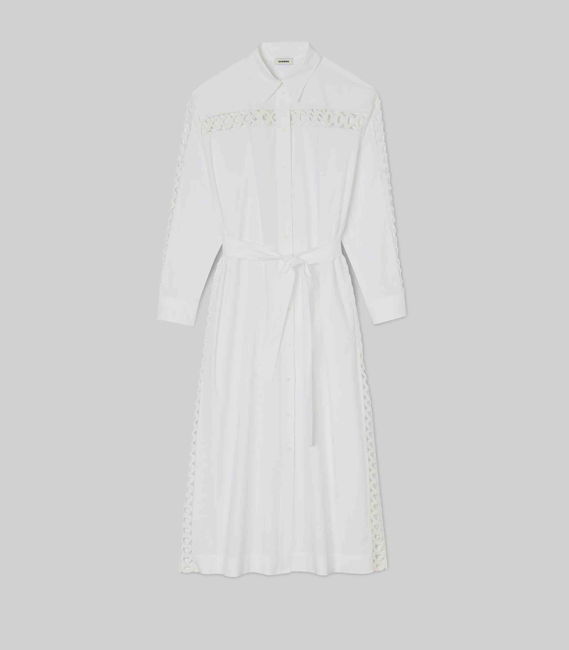 Sandro White Shirt Dress SANDRO Long Shirt Dress