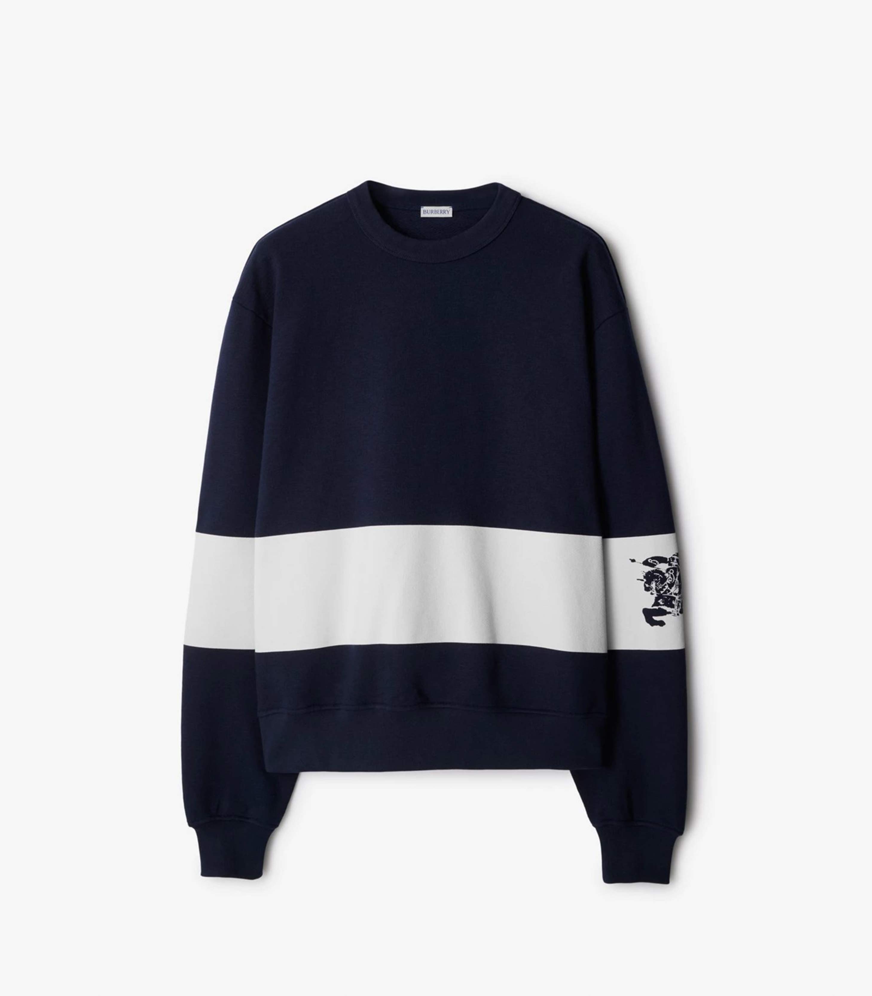 Burberry - ekd stripe cotton sweatshirt - men