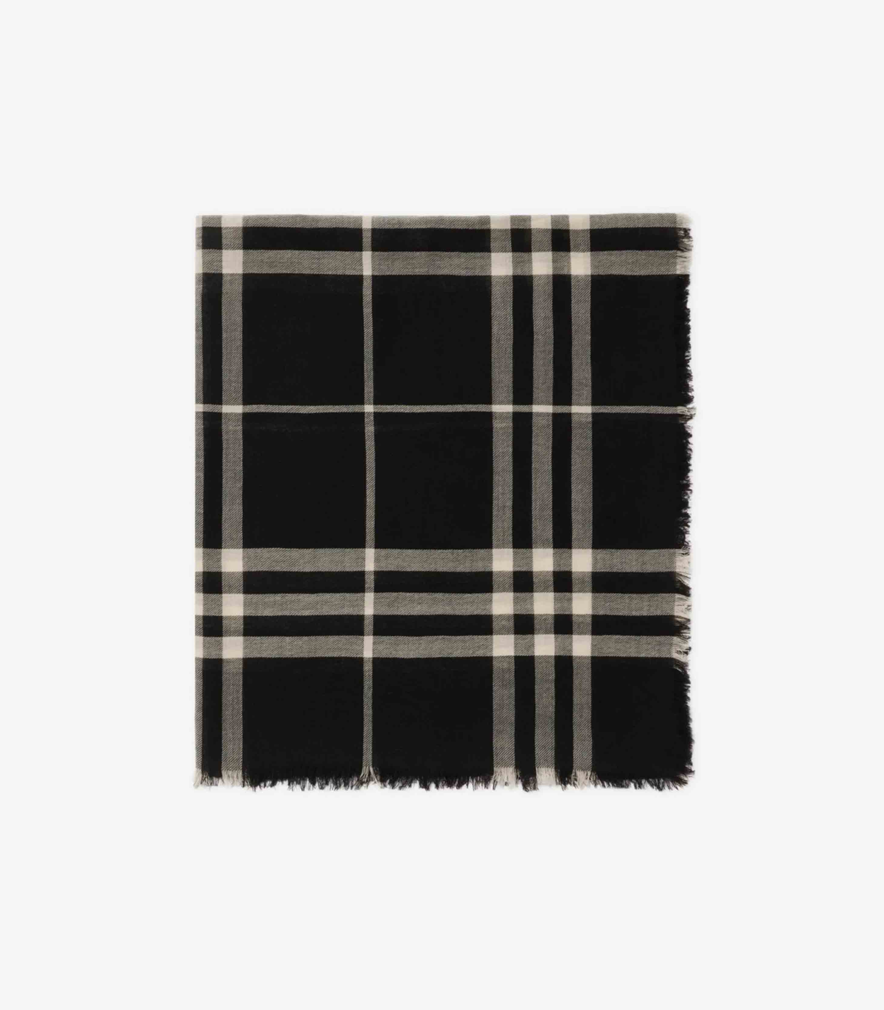 Burberry - check wool scarf
 - women