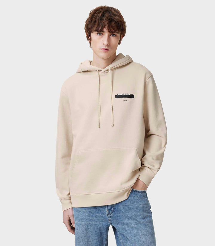 Allsaints Redact Pullover Embroidered Logo Hoodie