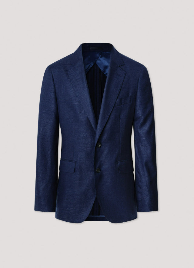 Hackett London Men's Wool Silk Linen Hopsack Blazer