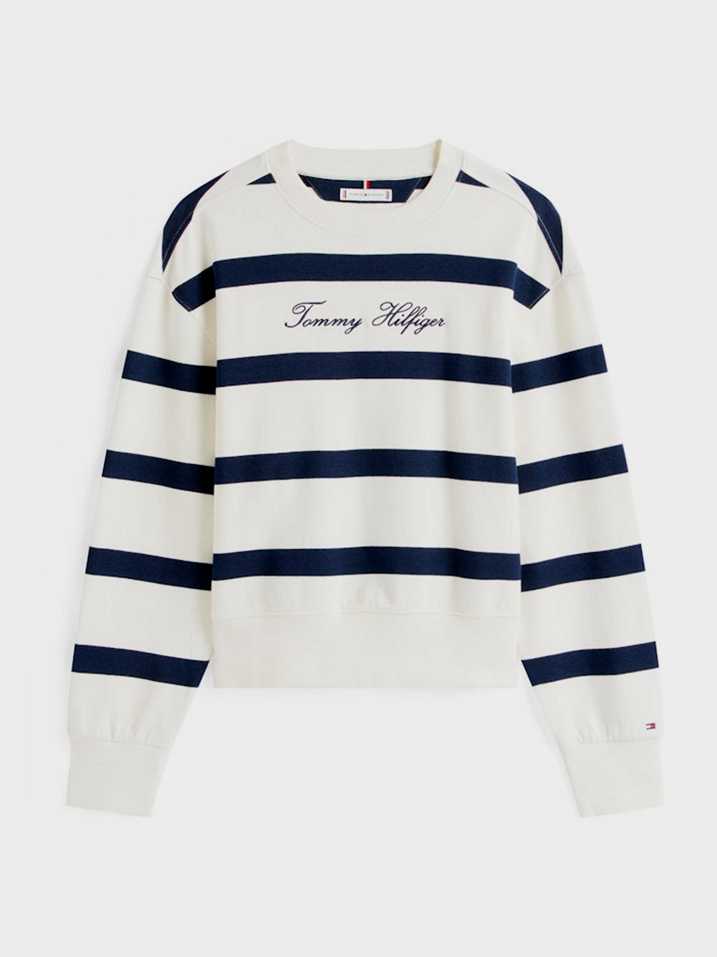 White / Navy Stripe