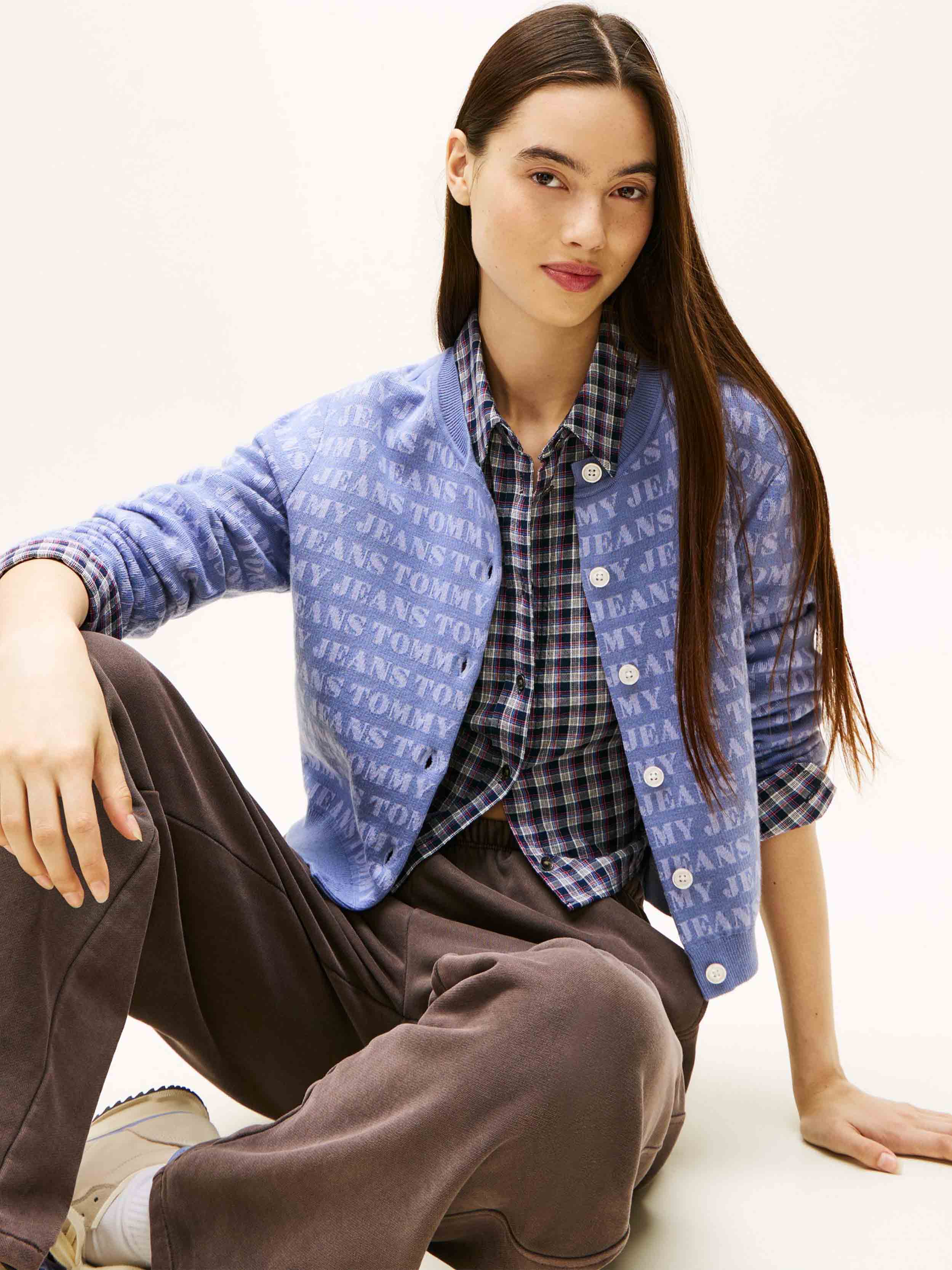 Blue Tommy Spell Out Aop