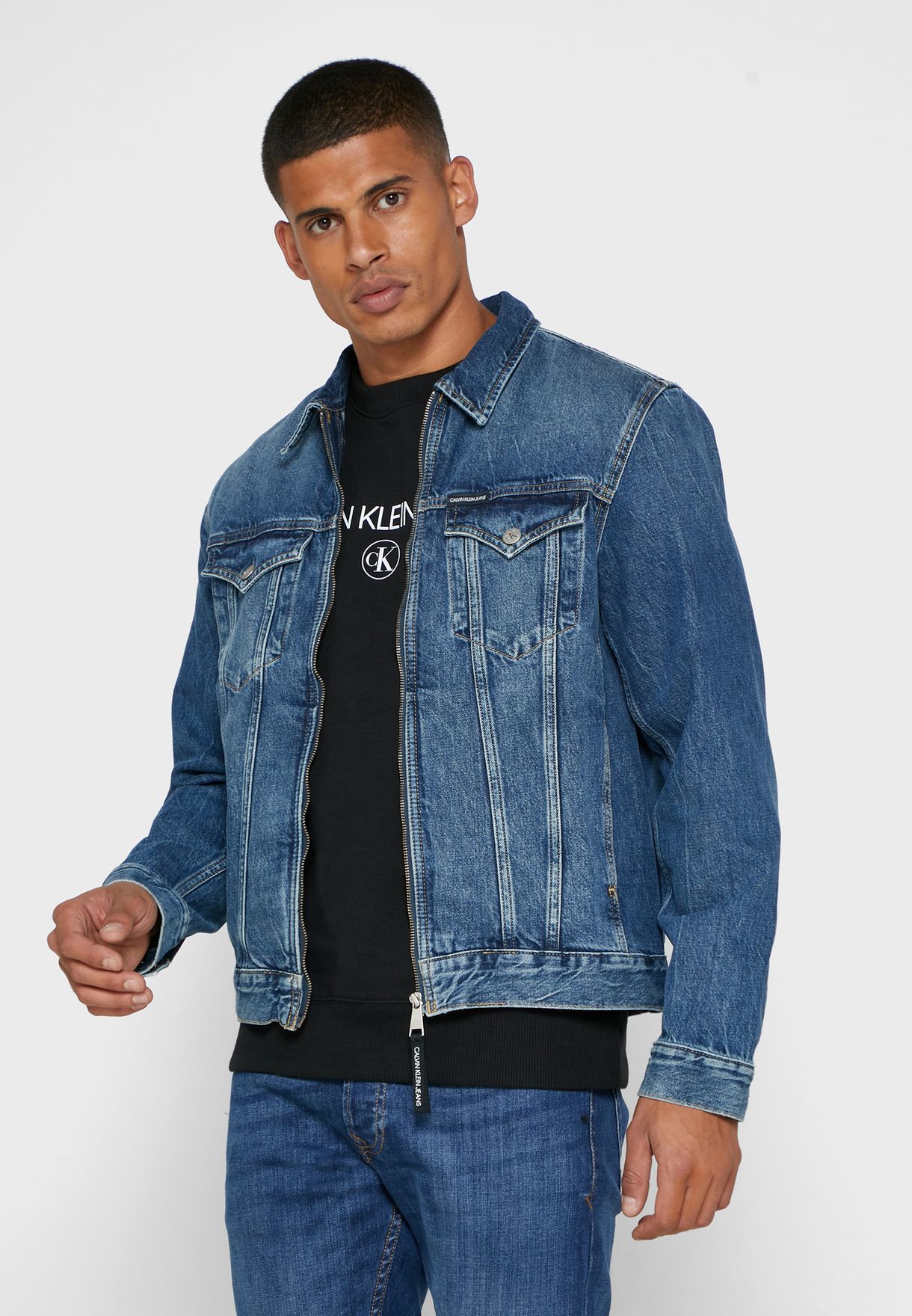Calvin Klein Jeans - zip detail denim jacket - men - dstore online