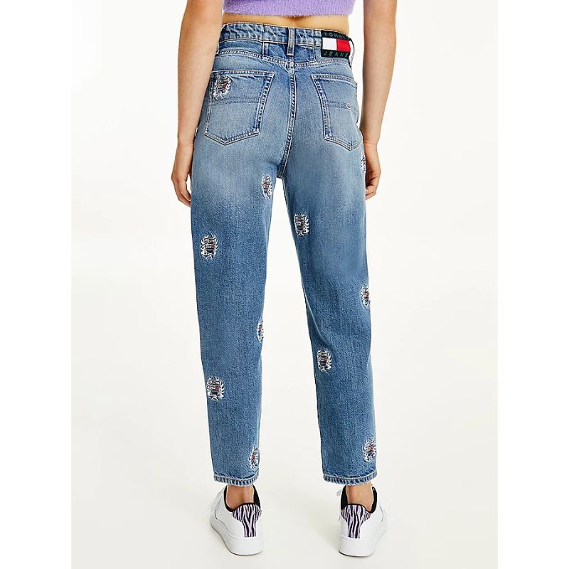 Tommy Hilfiger Jeans - mom ultra high rise tapered logo embroidery jeans -  women - dstore online