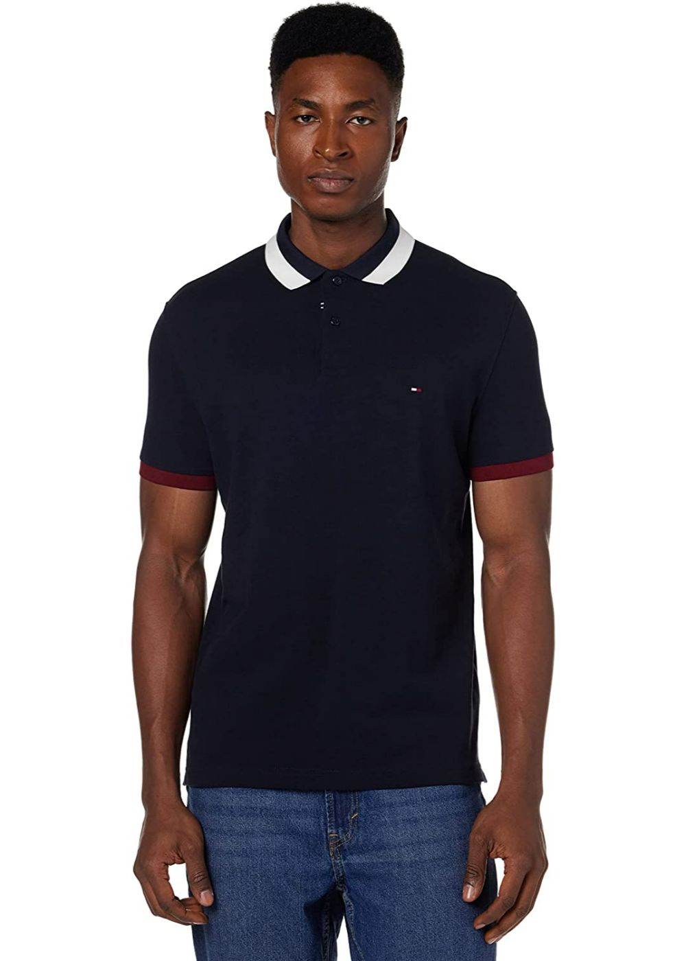fit tipped Tommy Hilfiger - online - slim dstore men polo detail -
