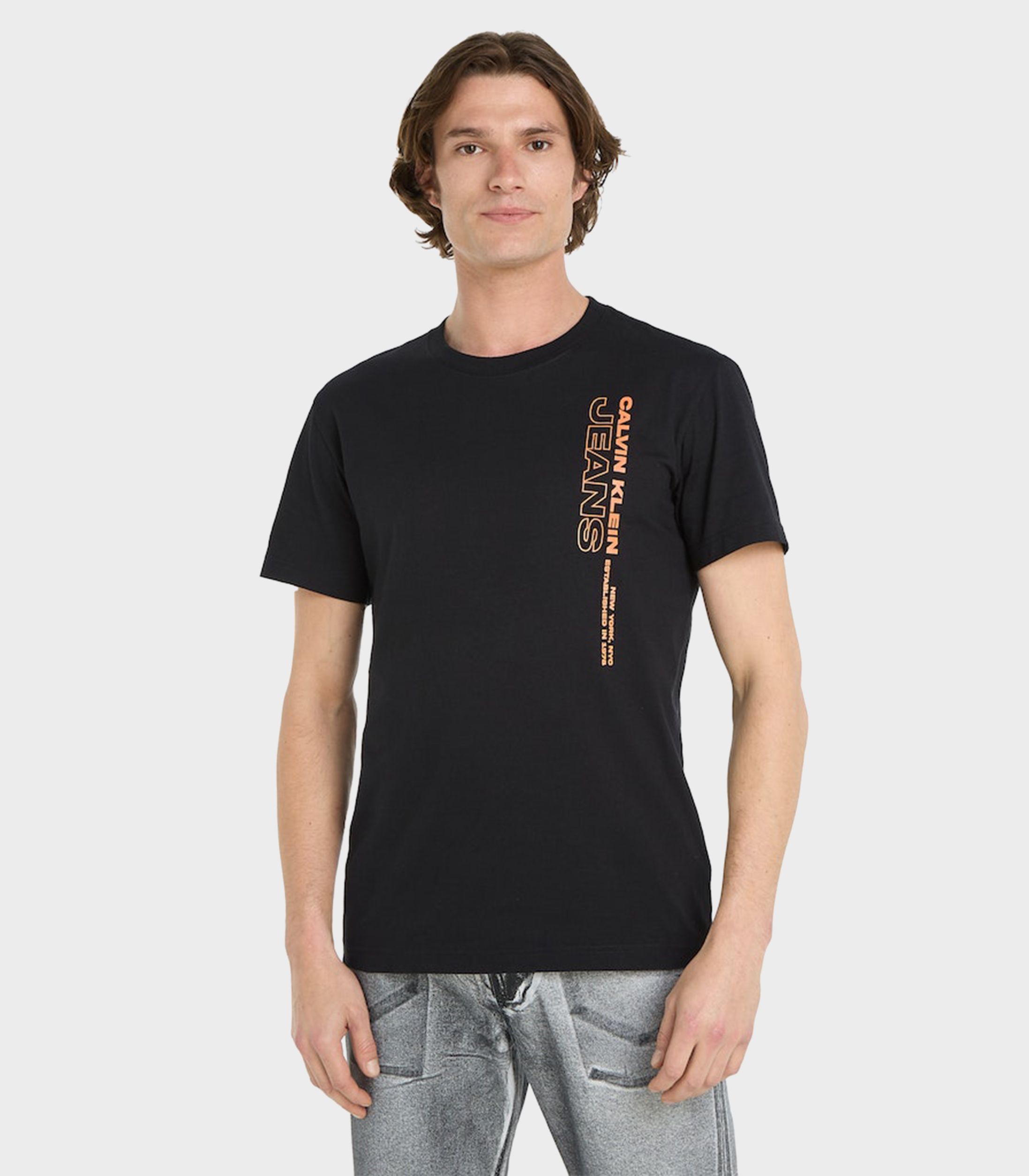 men online Calvin dstore - - - outline t-shirt fit Klein Jeans stacked logo regular