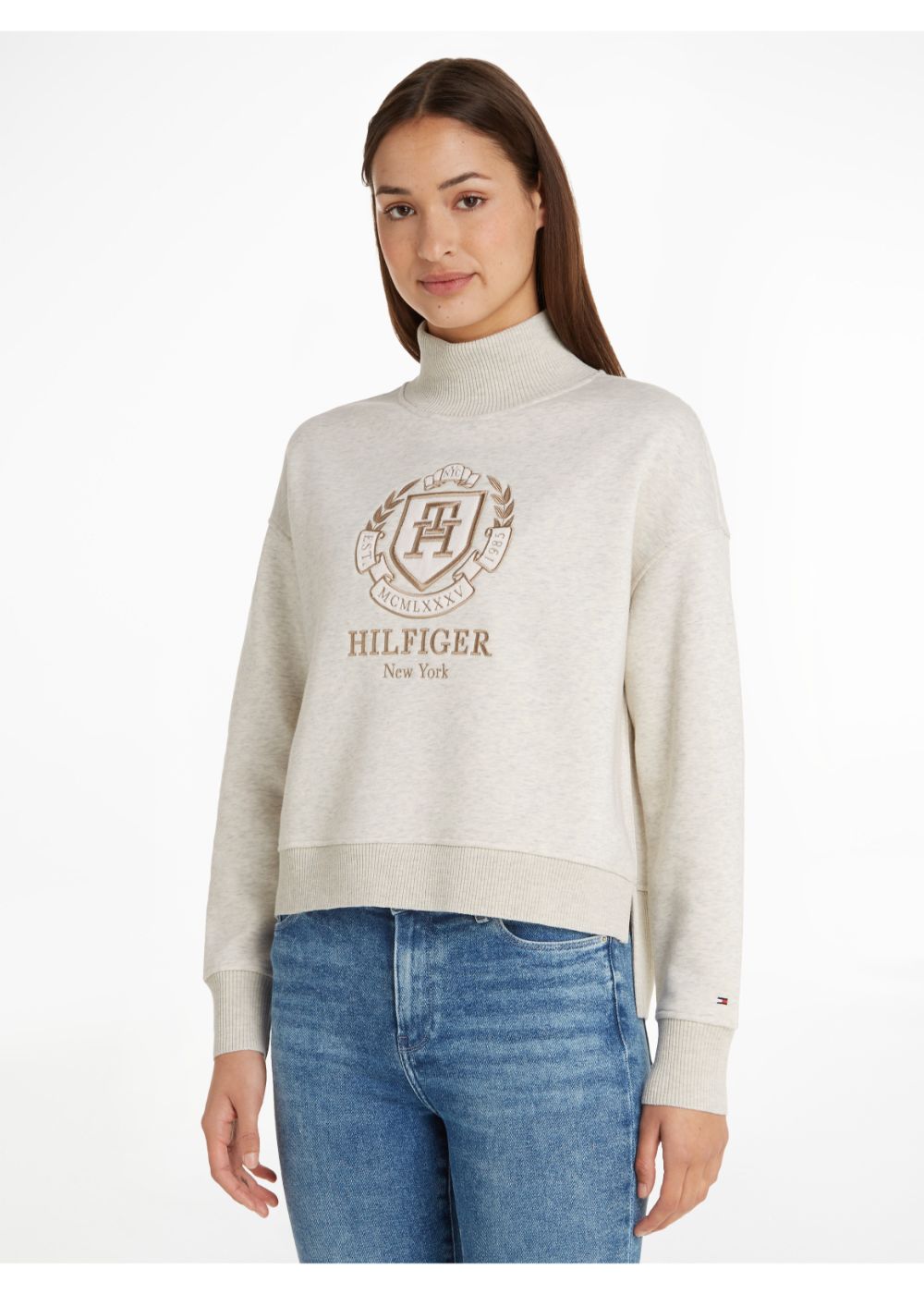Tommy Hilfiger - relaxed mock turtleneck sweatshirt - women - dstore online